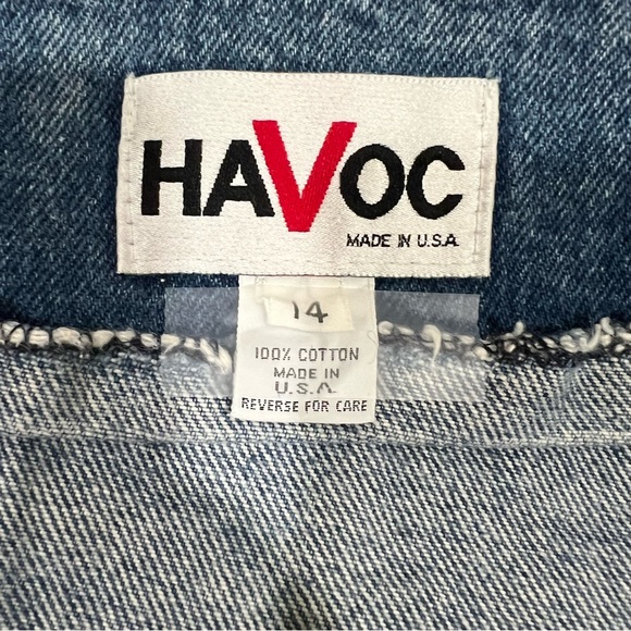Havoc Vintage Denim Button Front Skirt - Picture 4 of 4
